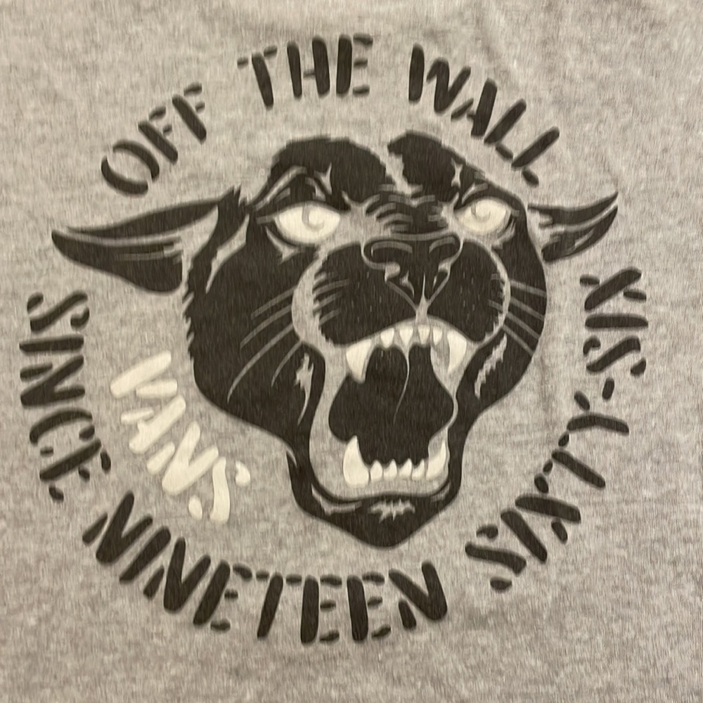 Vans long sleeve grey tee, mens size S